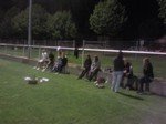 Abendspiel auf dem Sportplatz
